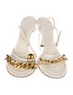 Bottega Veneta Leather Chain-Link Accents Sandals