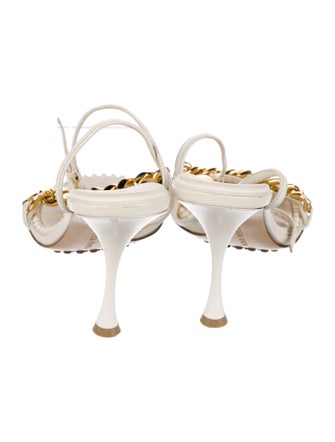 Bottega Veneta Leather Chain-Link Accents Sandals