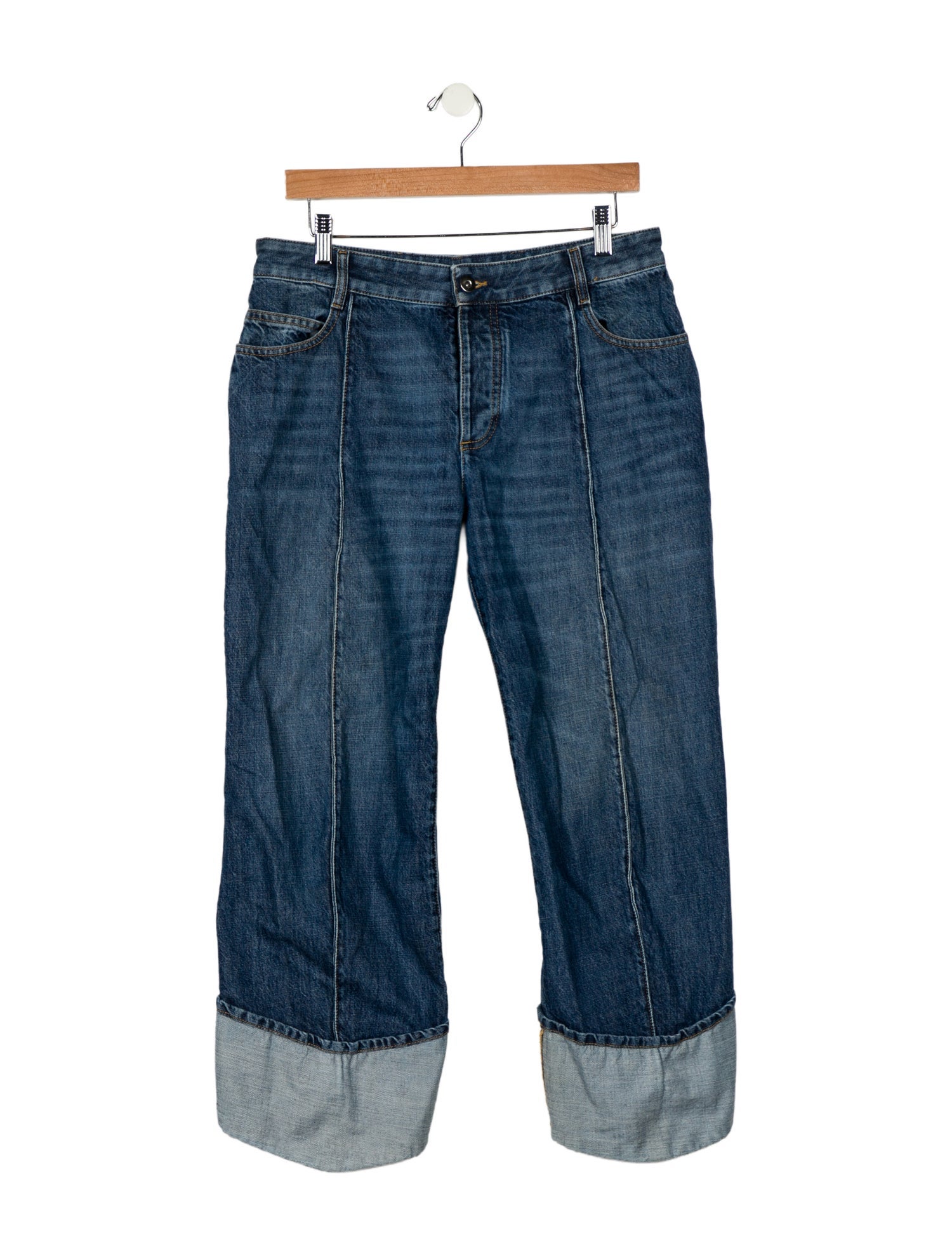 Bottega Veneta Mid-Rise Wide Leg Jeans