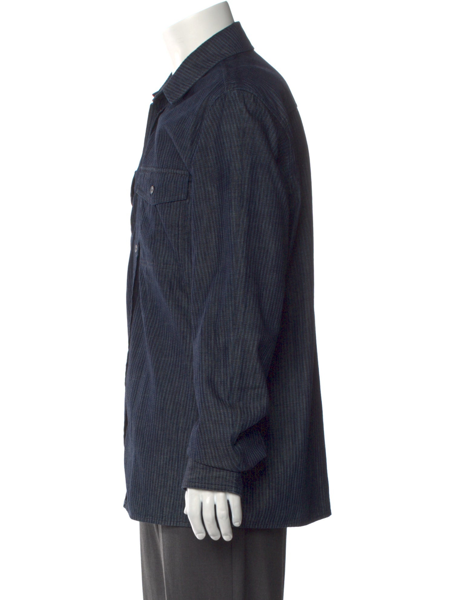 Bottega Veneta Striped Long Sleeve Dress Shirt