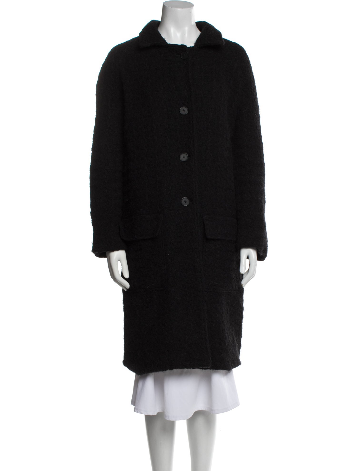 Bottega Veneta Virgin Wool Faux Fur Coat