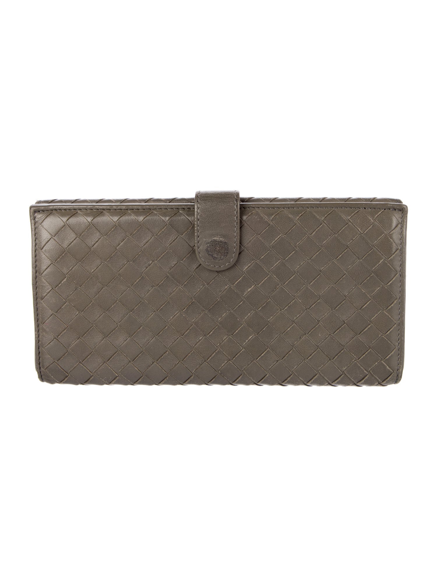Bottega Veneta Intrecciato Weave Leather French Purse