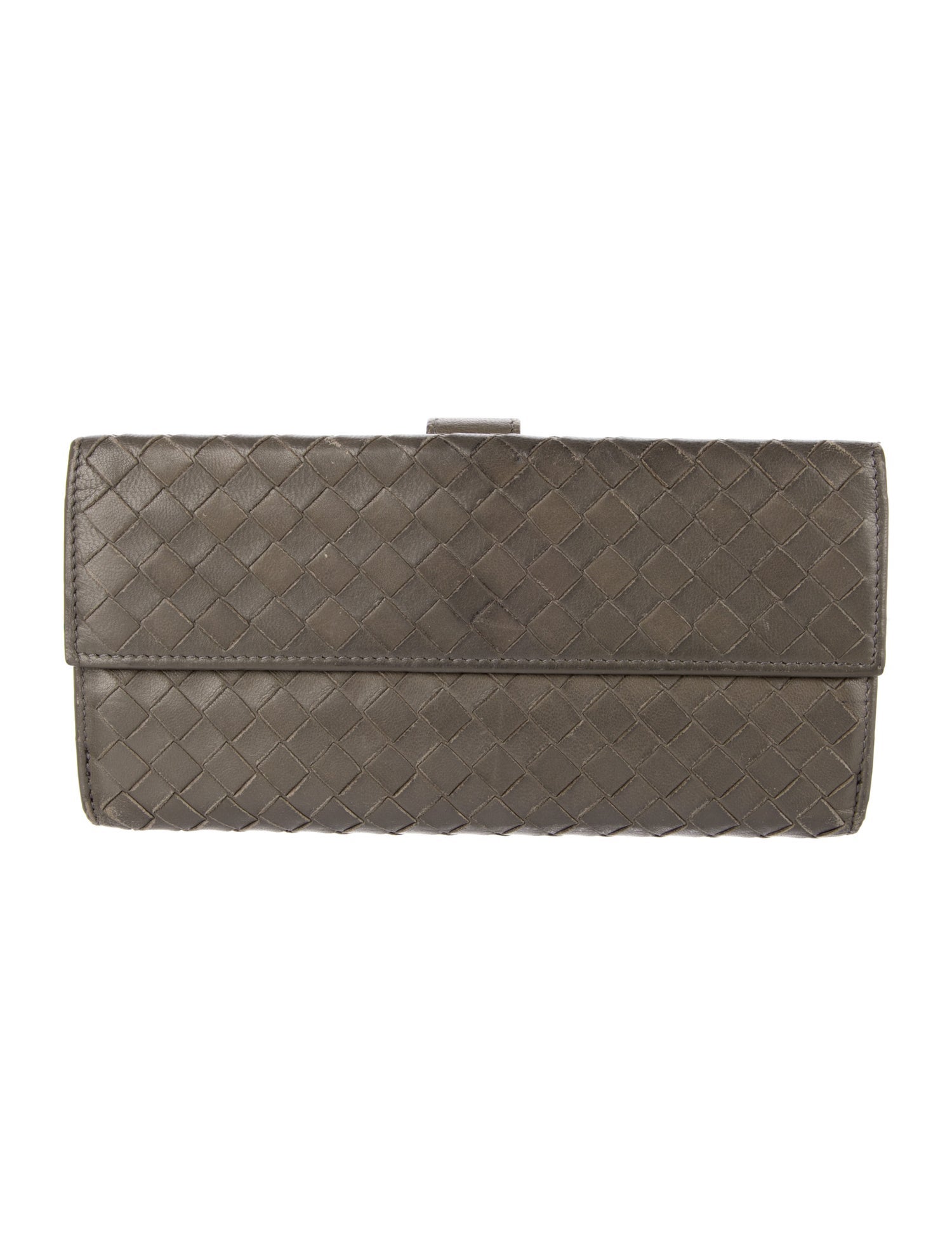 Bottega Veneta Intrecciato Weave Leather French Purse