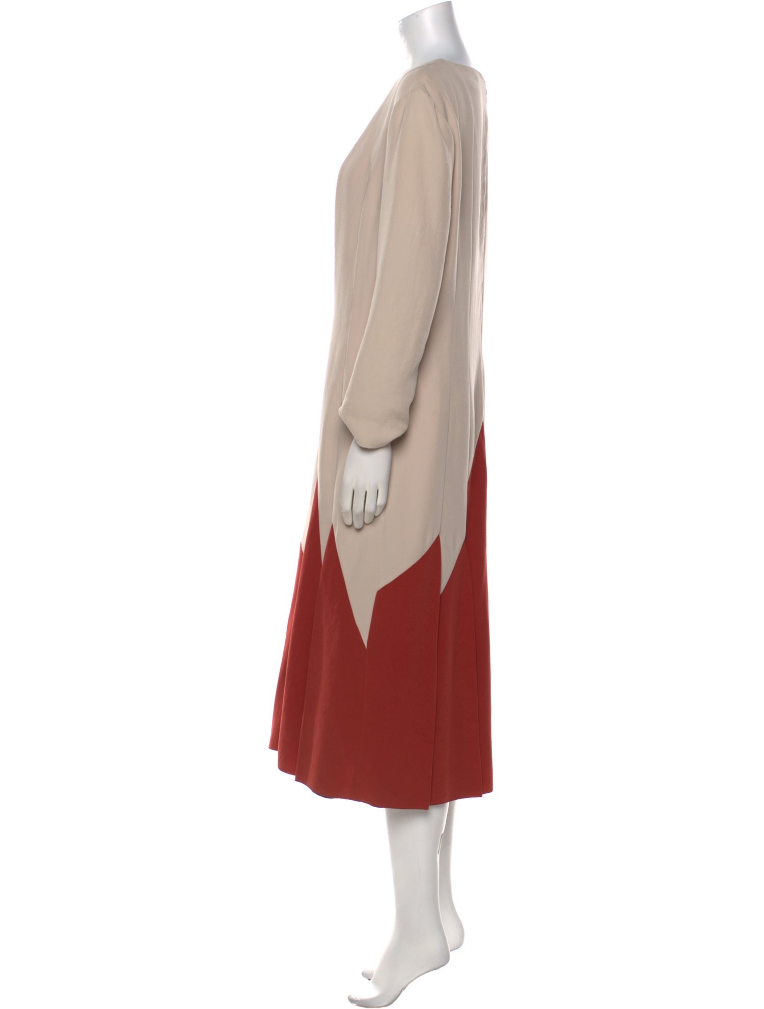 Bottega Veneta Colorblock Pattern Midi Length Dress
