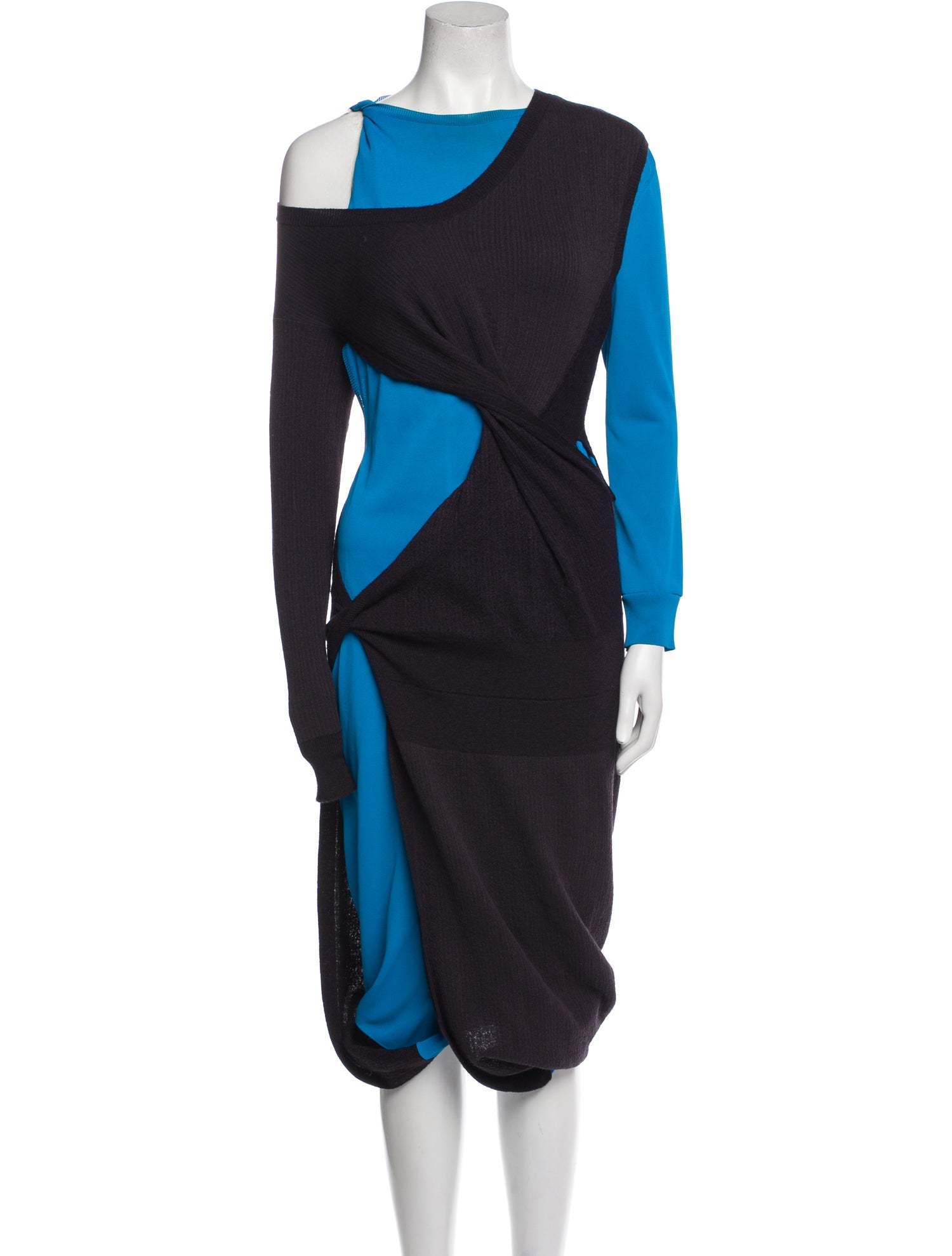 Bottega Veneta Bateau Neckline Midi Length Dress