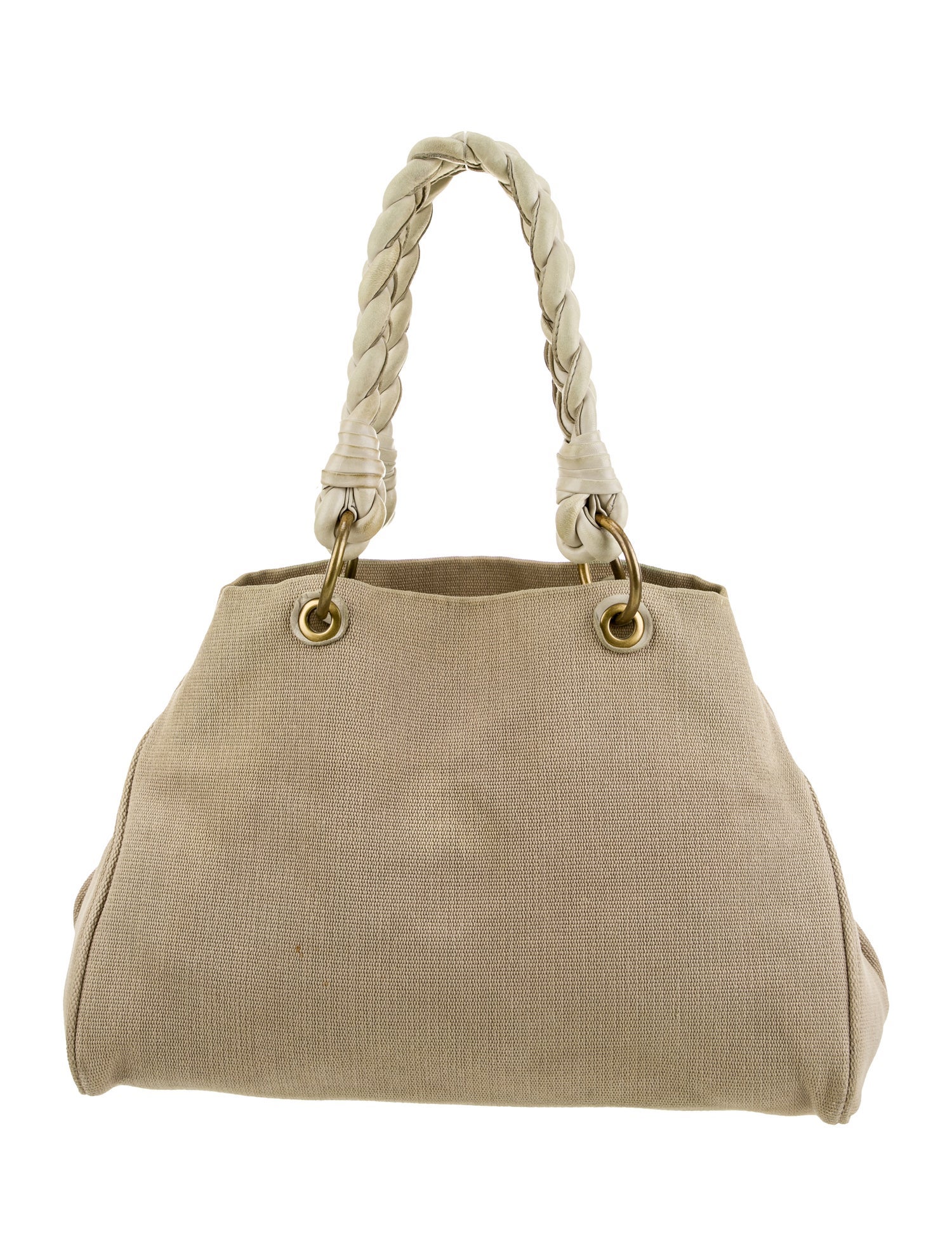 Bottega Veneta Canvas Top Handle Bag