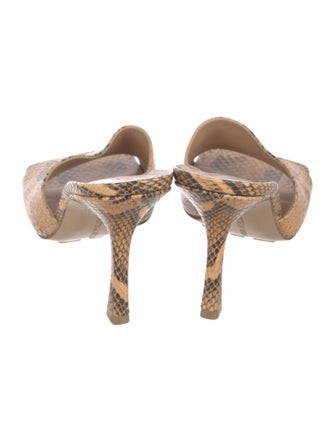 Bottega Veneta Leather Animal Print Slides