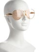 Bottega Veneta Intrecciato Weave Aviator Sunglasses