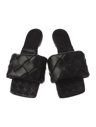 Bottega Veneta Intrecciato Weave Leather Slides