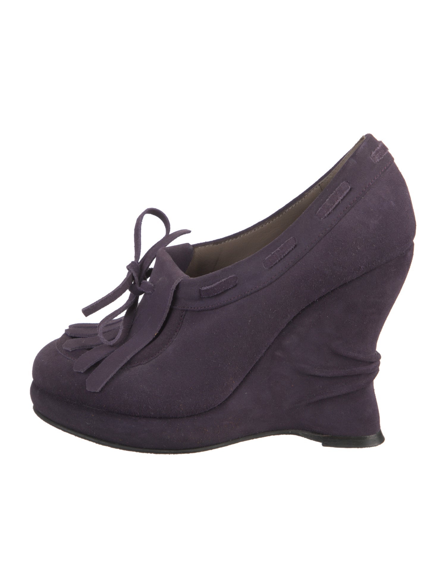 Bottega Veneta Suede Fringe Trim Accent Pumps