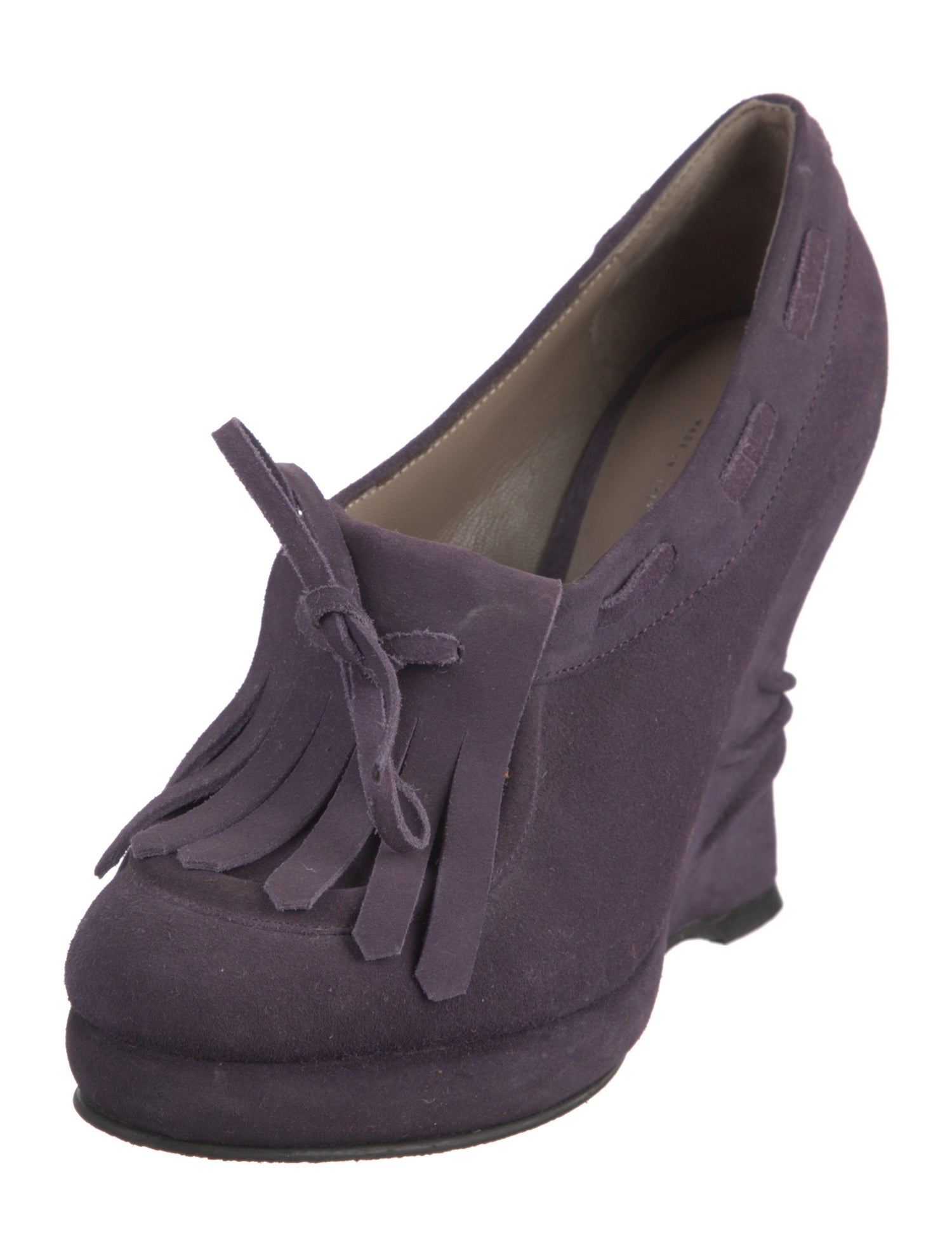Bottega Veneta Suede Fringe Trim Accent Pumps
