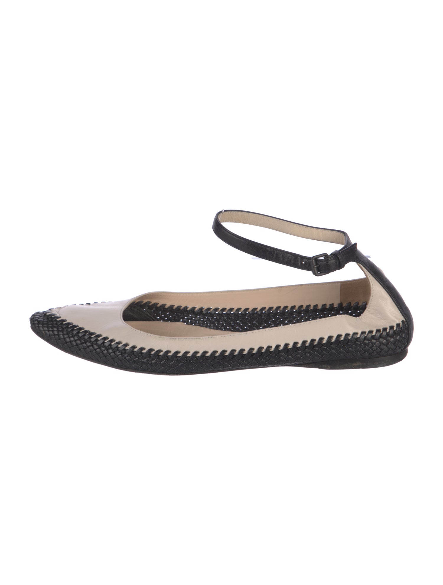 Bottega Veneta Intrecciato Weave Leather Flats