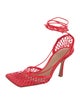 Bottega Veneta Mesh Leather Trim Embellishment D'Orsay Pumps