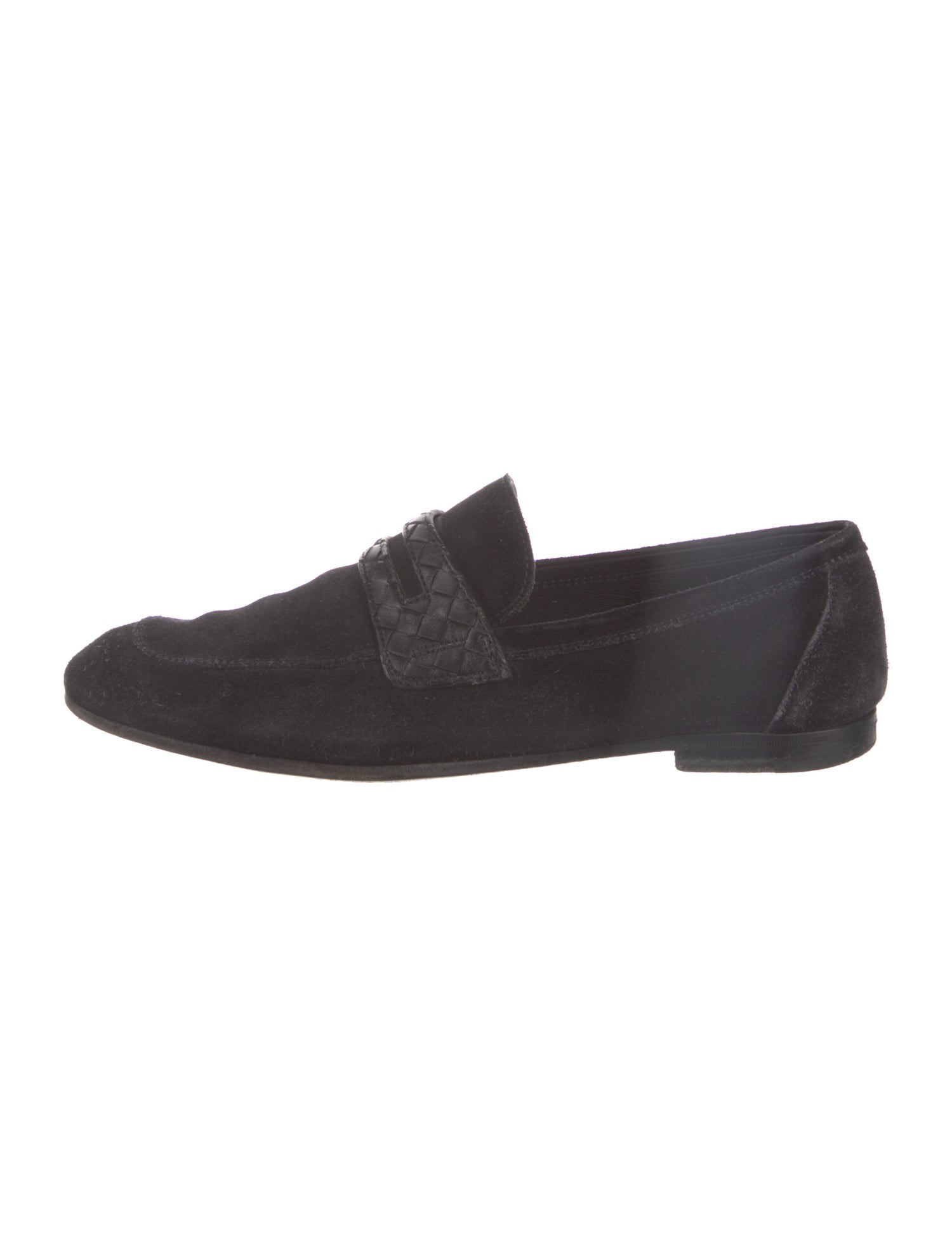 Bottega Veneta Intrecciato Weave Suede Loafers