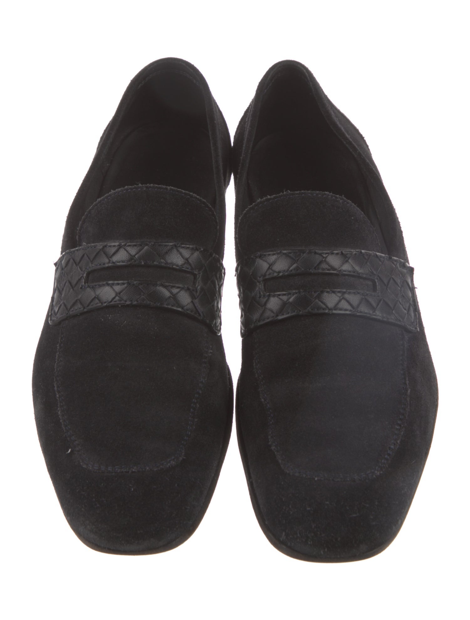 Bottega Veneta Intrecciato Weave Suede Loafers