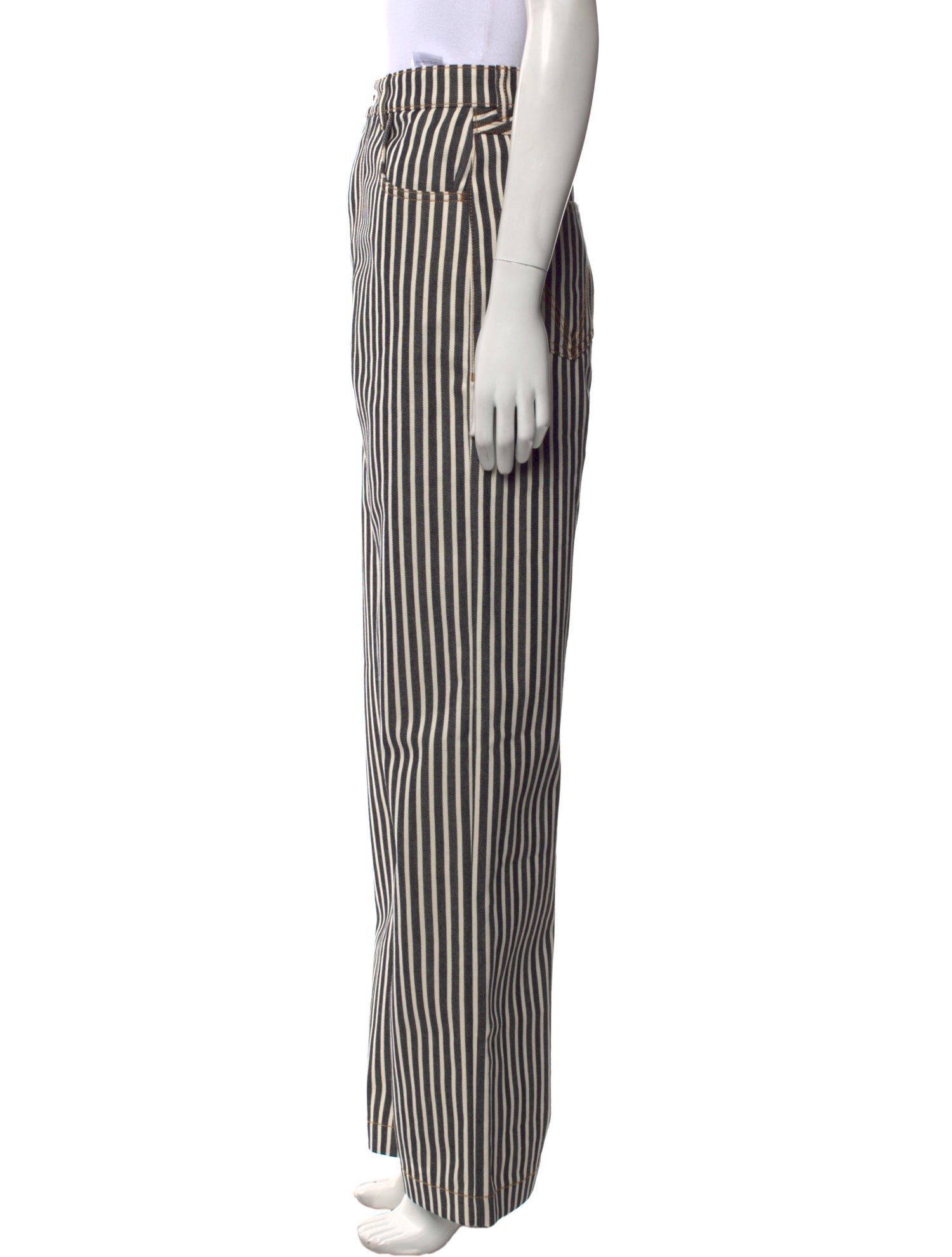 Bottega Veneta Striped Wide Leg Pants w/ Tags