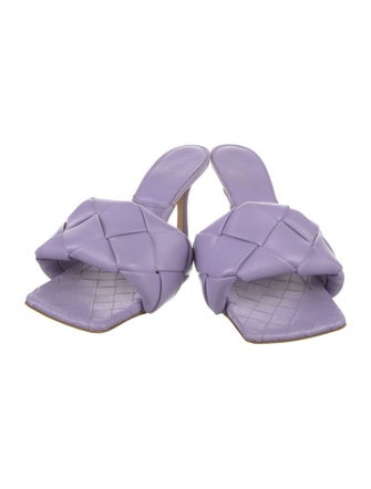 Bottega Veneta Intrecciato Weave Leather Slides