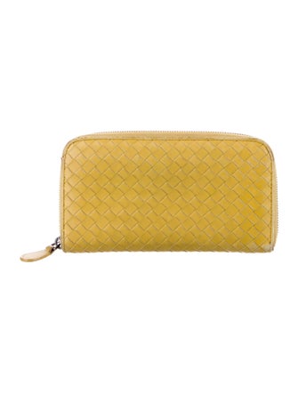 Bottega Veneta Intrecciato Weave Leather Continental Wallet