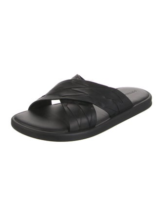 Bottega Veneta Intrecciato Weave Leather Slides