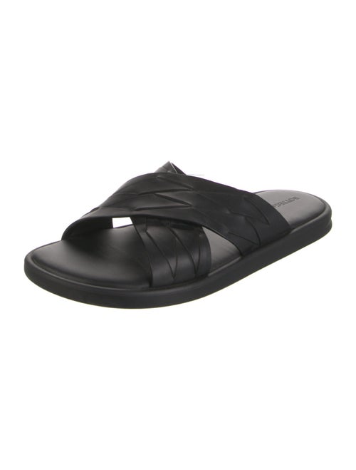 Bottega Veneta Intrecciato Weave Leather Slides