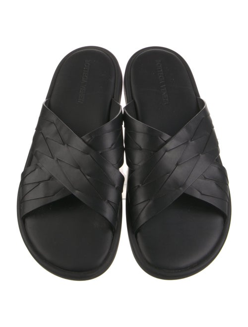 Bottega Veneta Intrecciato Weave Leather Slides