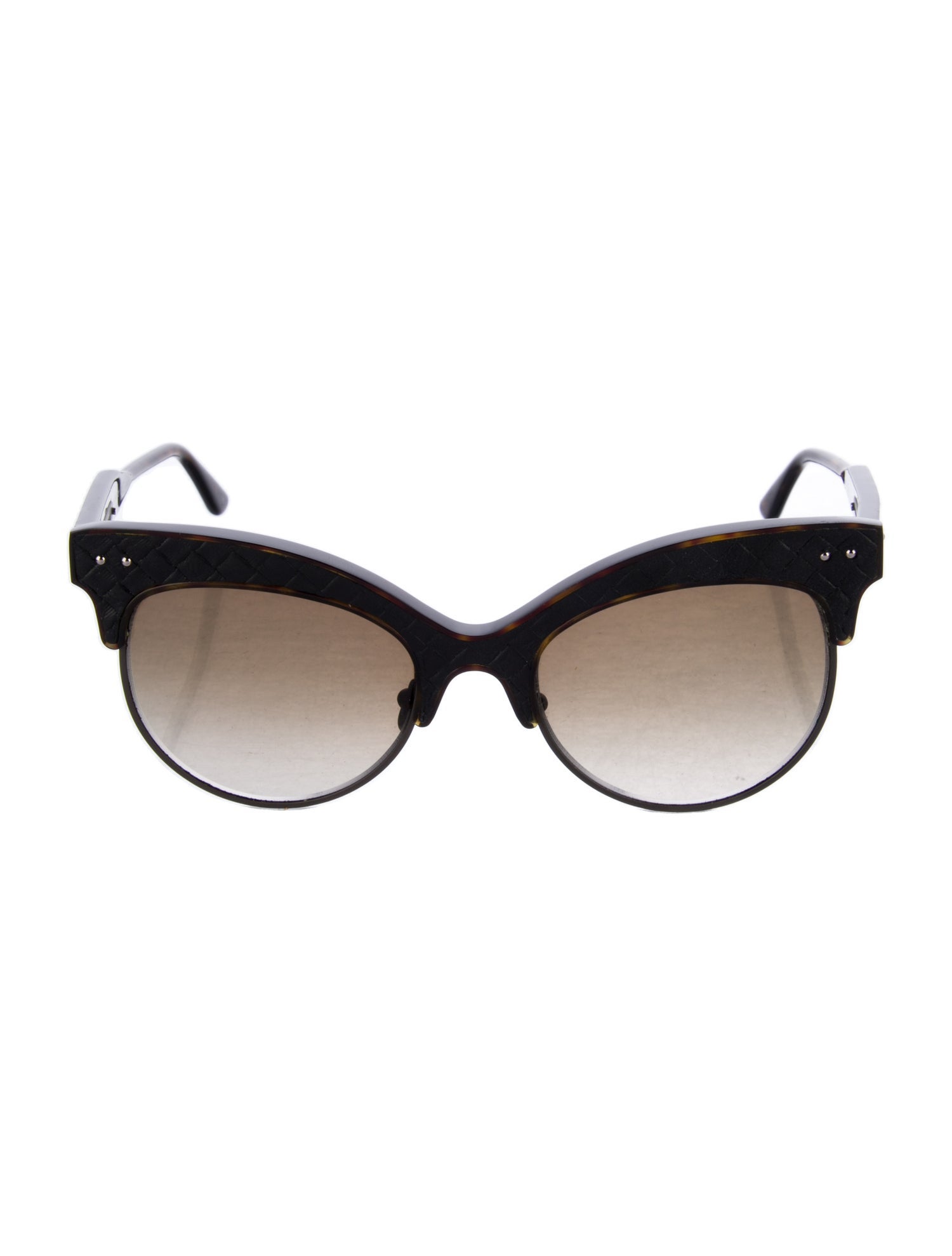 Bottega Veneta Intrecciato Weave Cat-Eye Sunglasses