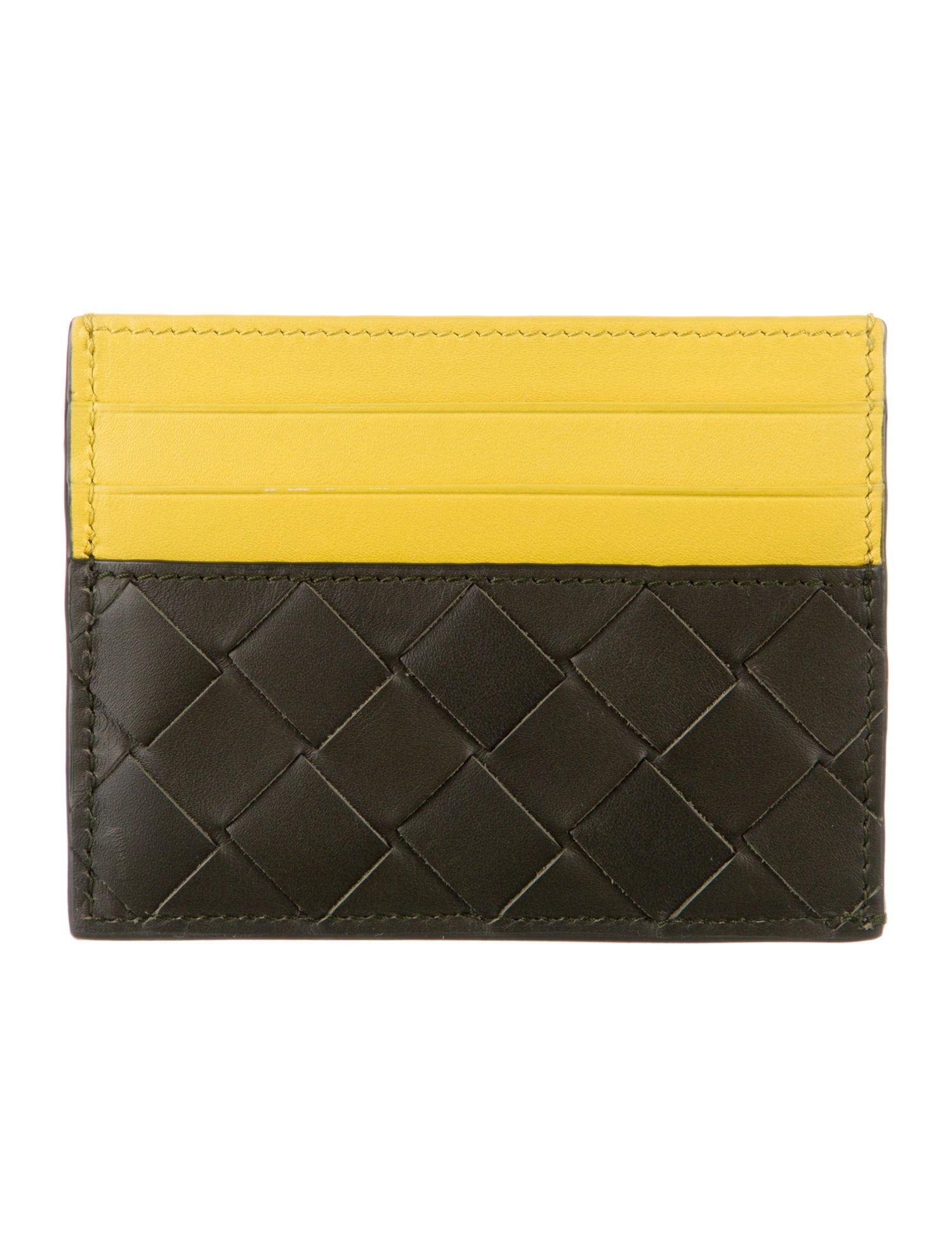 Bottega Veneta Intrecciato Weave Leather Card Holder w/ Tags
