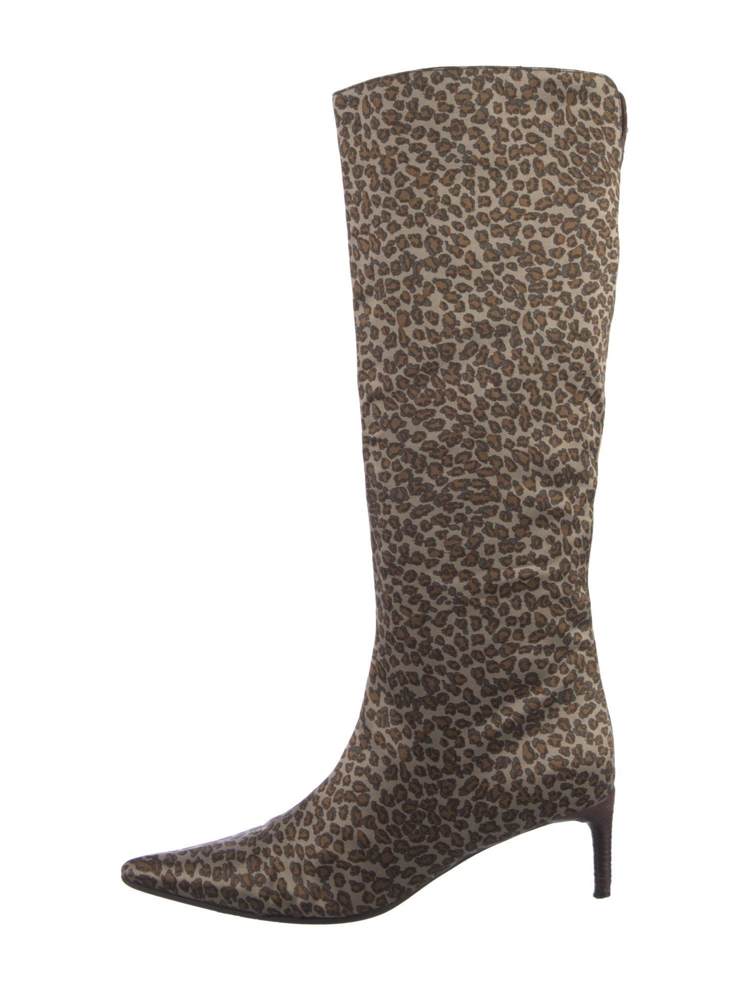 Bottega Veneta Satin Animal Print Boots