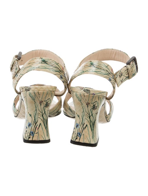 Bottega Veneta Leather Floral Print Sandals