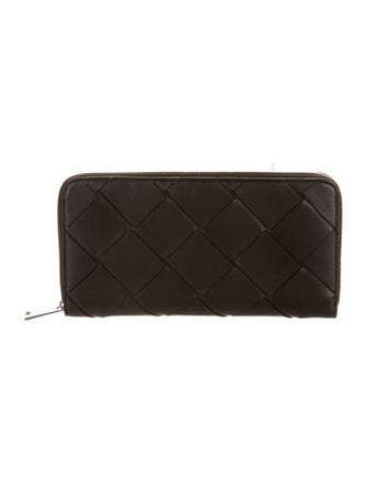 Bottega Veneta Intrecciato Weave Leather Continental Wallet