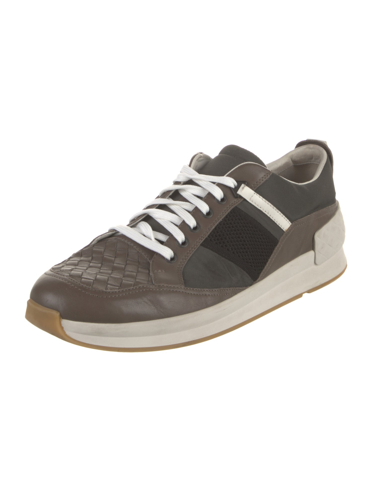 Bottega Veneta Intrecciato Weave Leather Sneakers