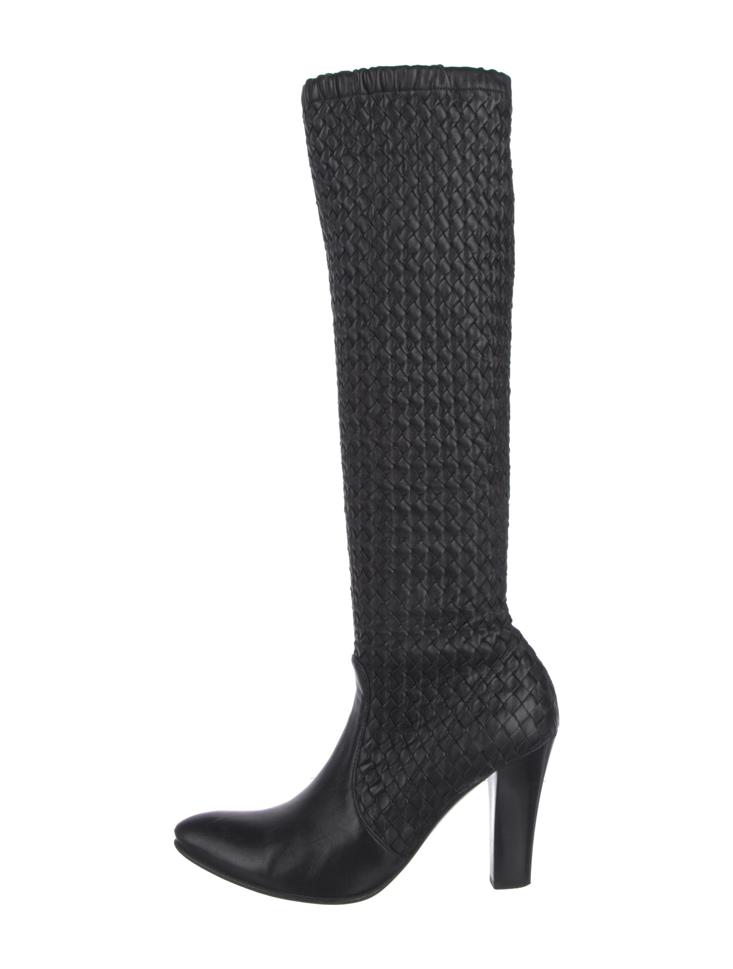 Bottega Veneta Intrecciato Weave Leather Sock Boots