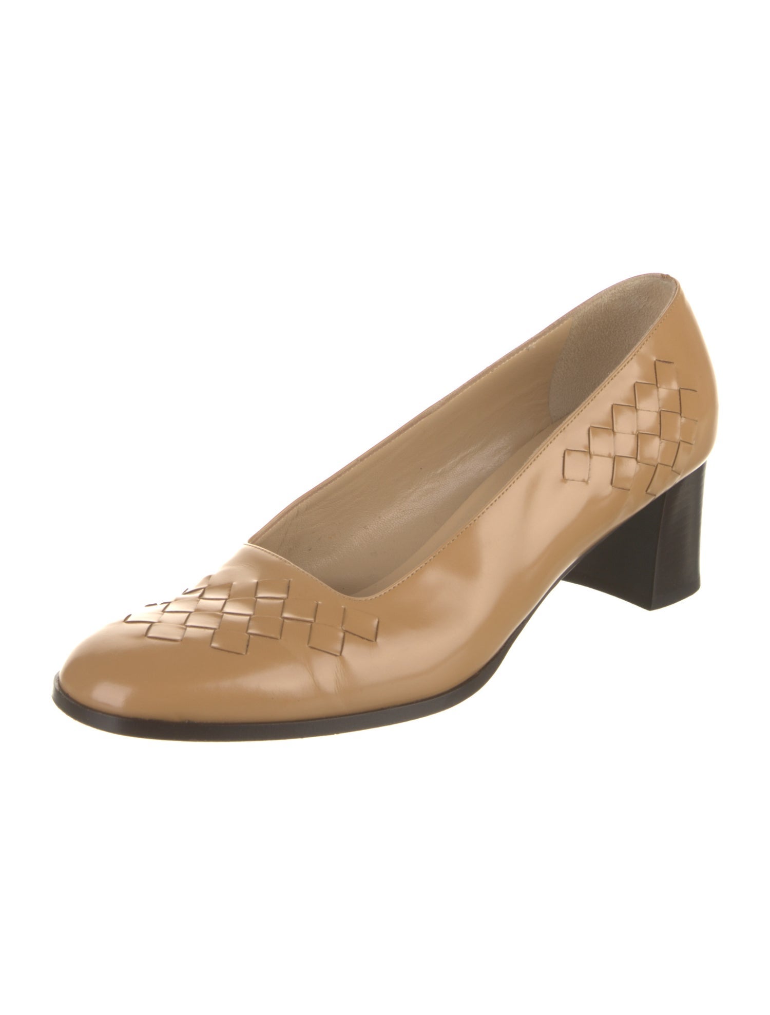 Bottega Veneta Intrecciato Weave Leather Pumps