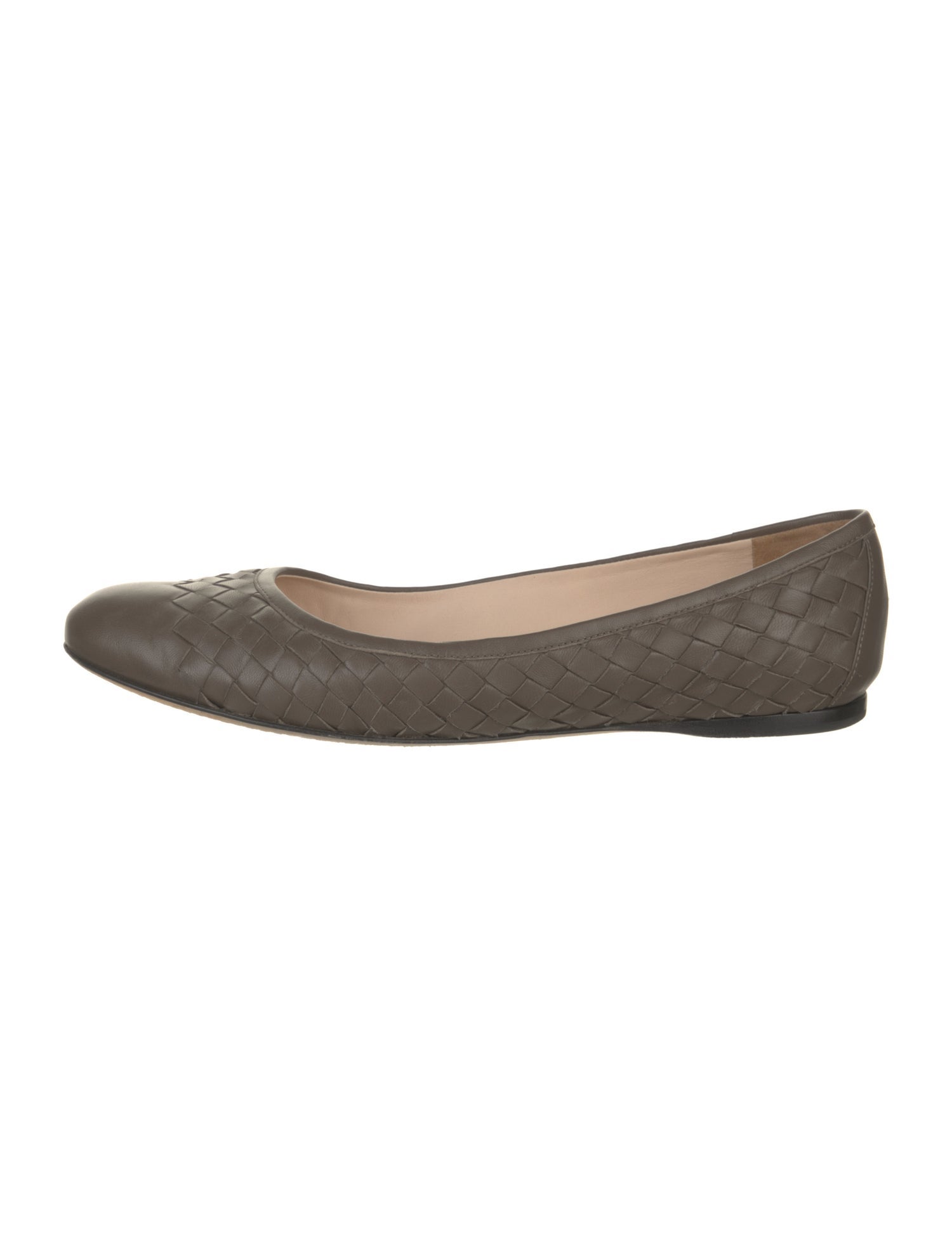 Bottega Veneta Intrecciato Weave Leather Ballet Flats