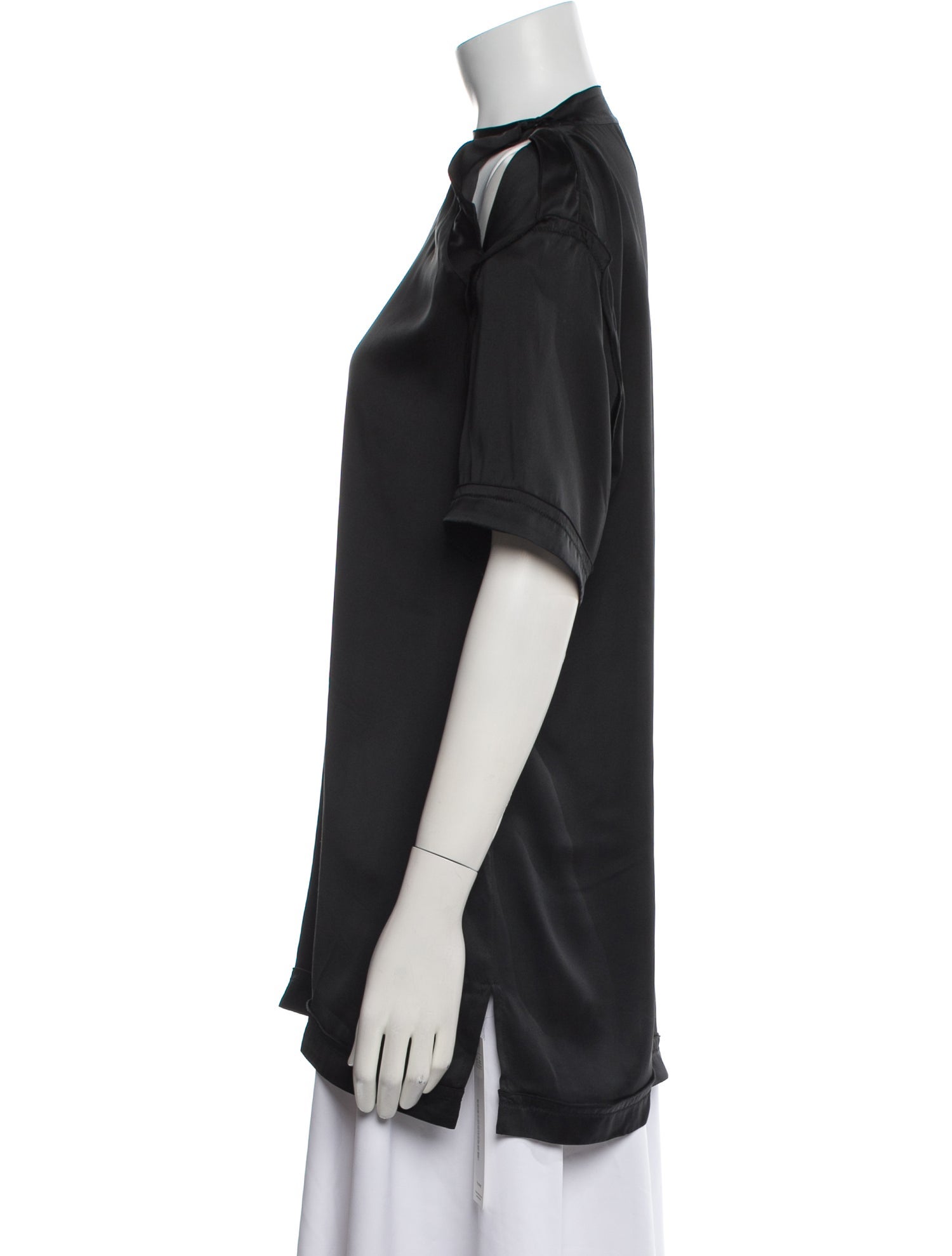 Bottega Veneta Silk Bateau Neckline Blouse