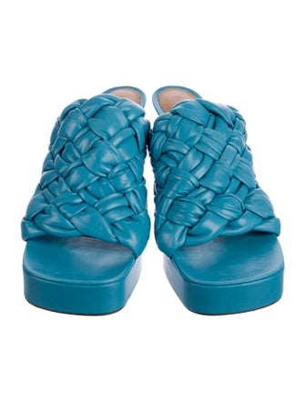 Bottega Veneta Intrecciato Weave Leather Slides