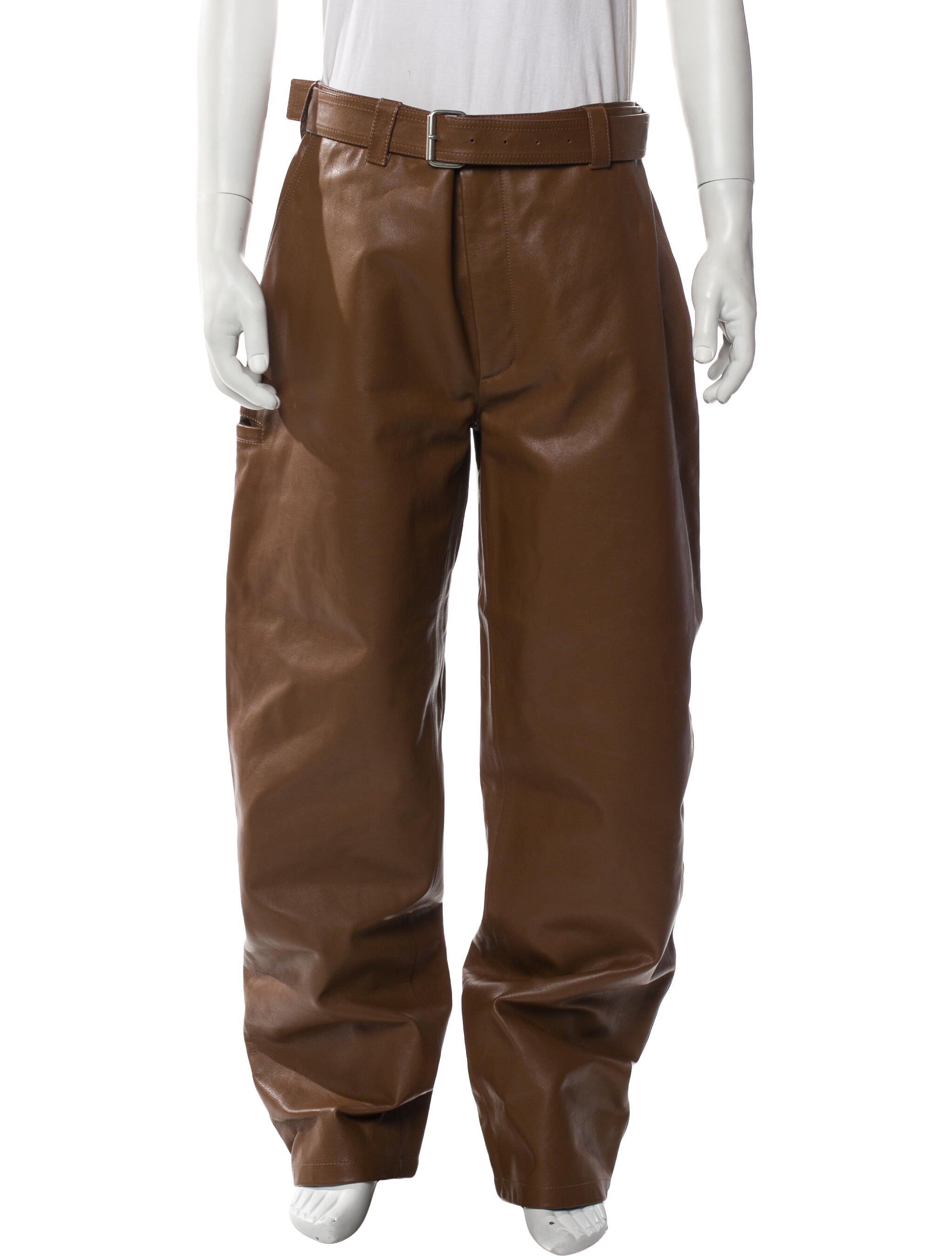 Bottega Veneta Leather Moto Pants