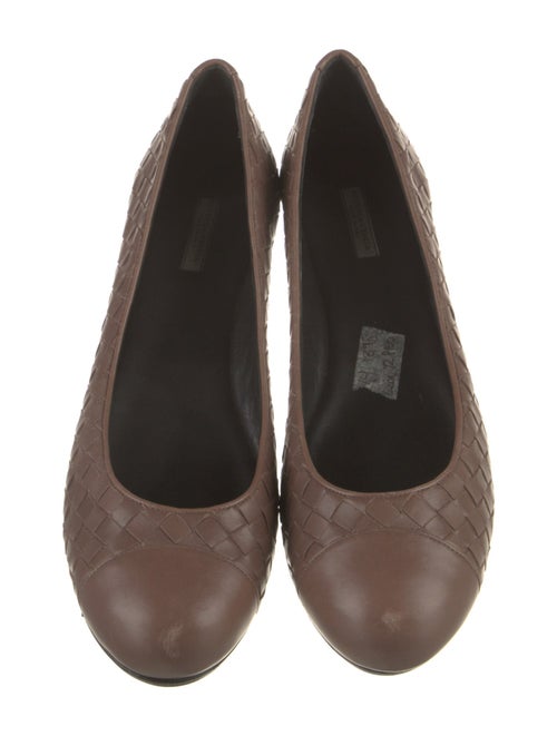 Bottega Veneta Intrecciato Weave Leather Ballet Flats
