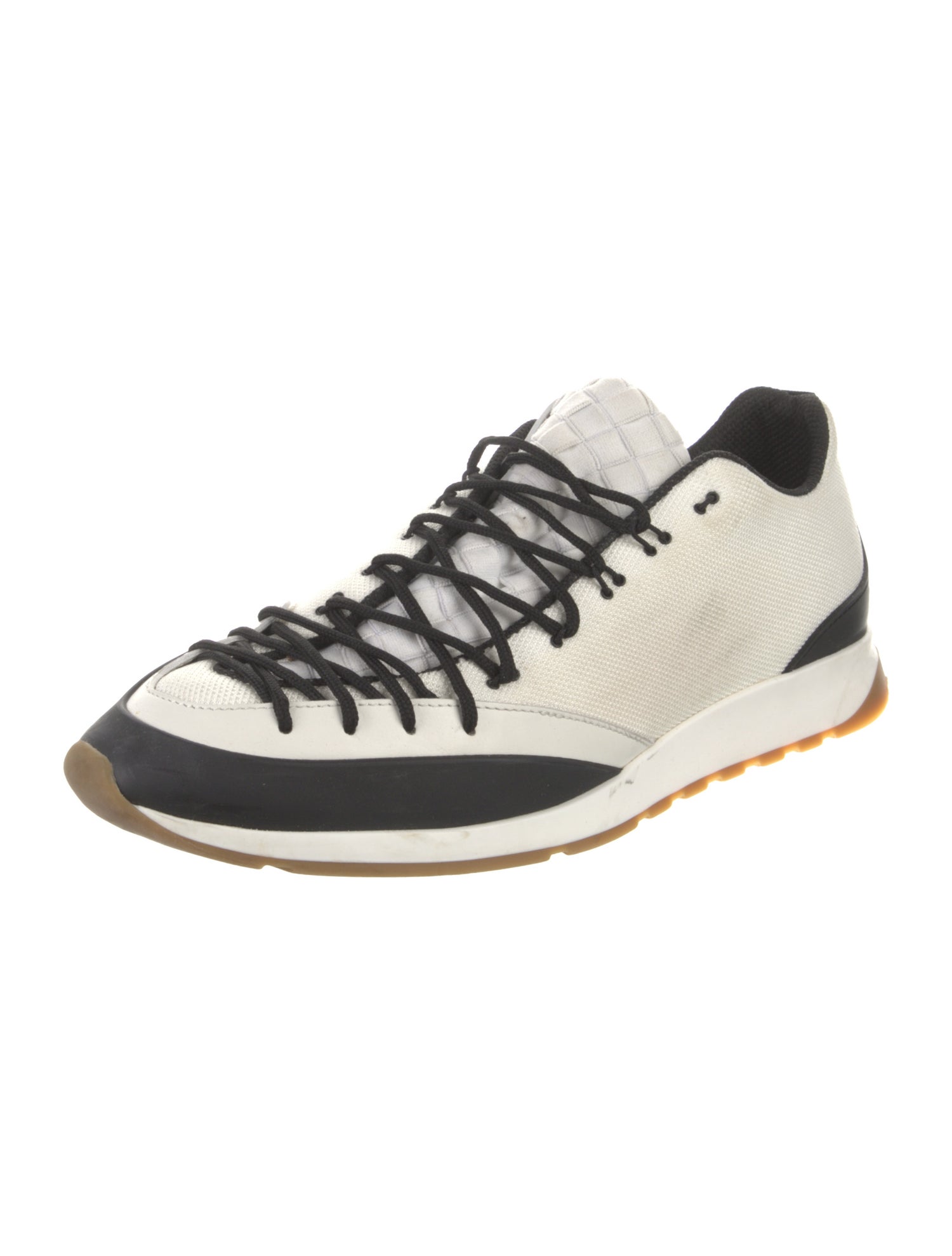 Bottega Veneta Canvas Colorblock Pattern Sneakers