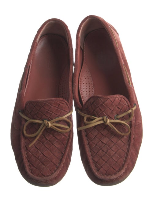 Bottega Veneta Intrecciato Weave Suede Moccasins