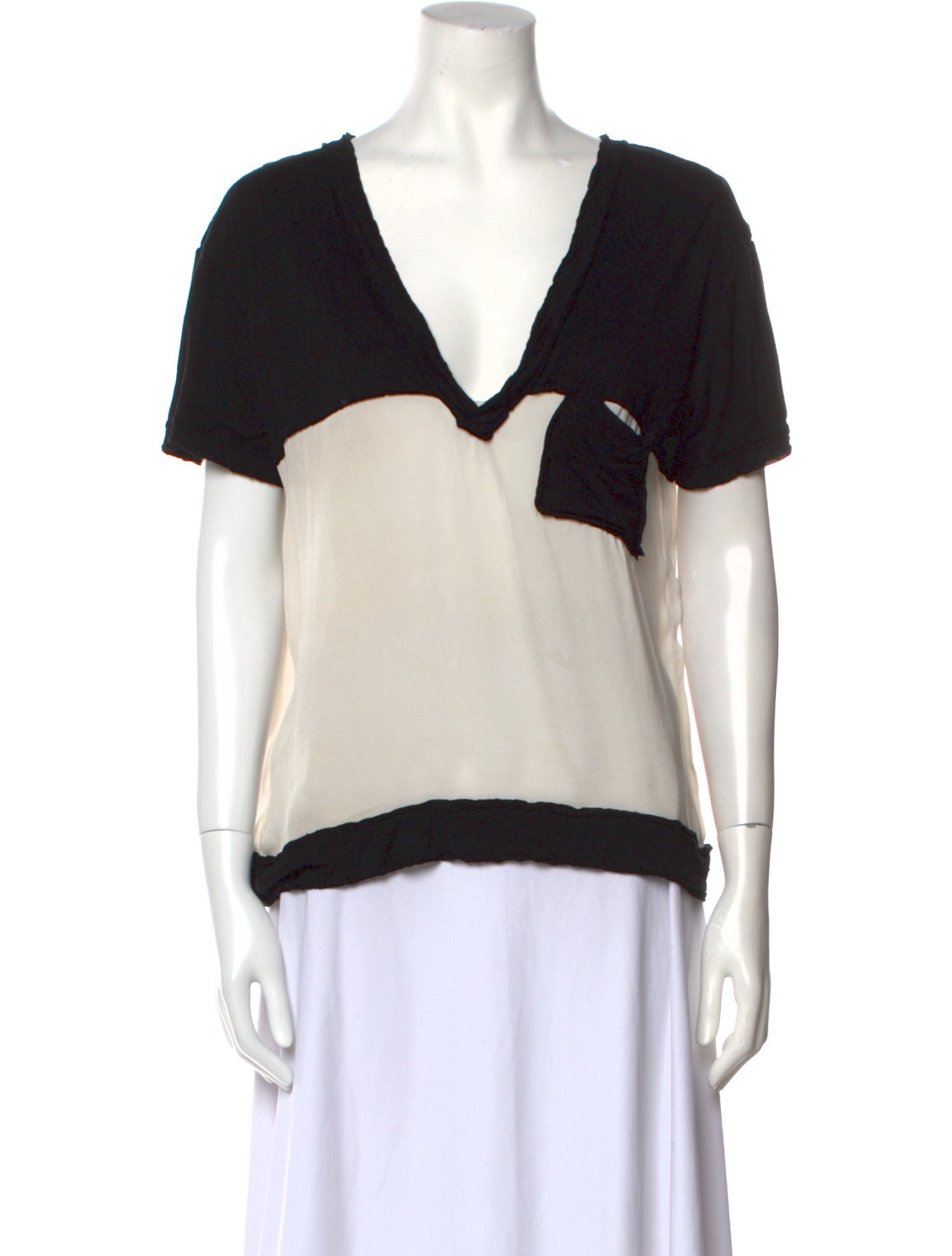 Bottega Veneta V-Neck Short Sleeve Blouse