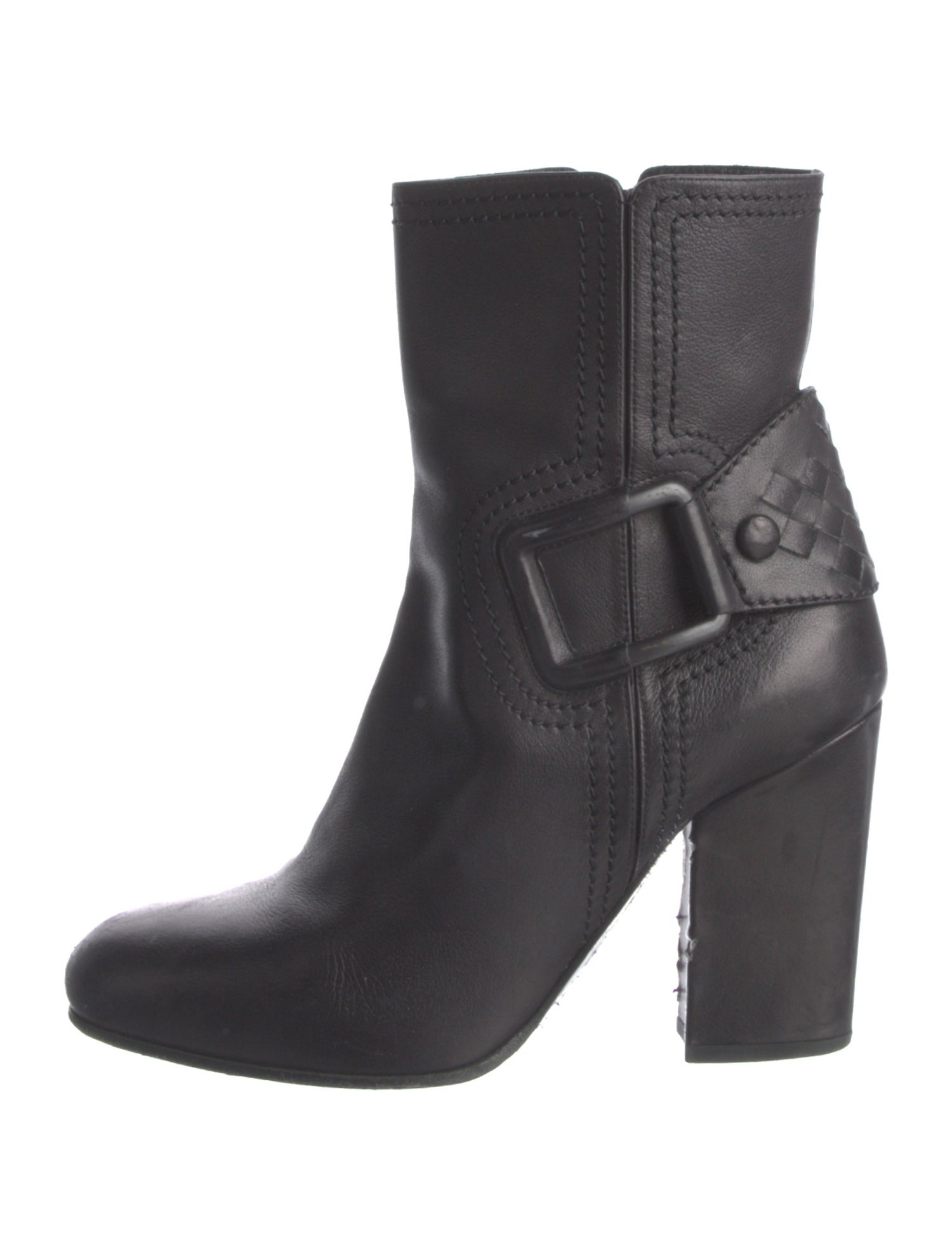 Bottega Veneta Intrecciato Weave Leather Chelsea Boots