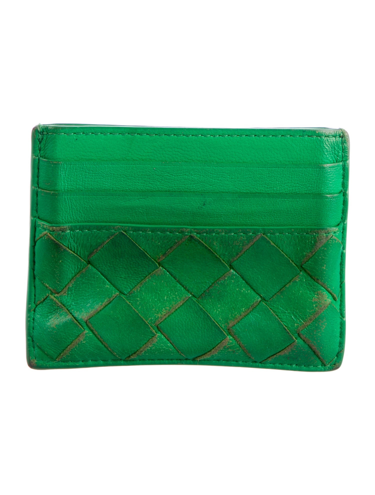 Bottega Veneta Intrecciato Weave Lambskin Card Holder