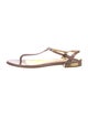 Bottega Veneta Intrecciato Weave Patent Leather T-Strap Sandals
