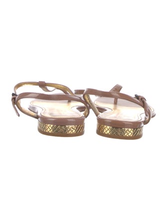 Bottega Veneta Intrecciato Weave Patent Leather T-Strap Sandals