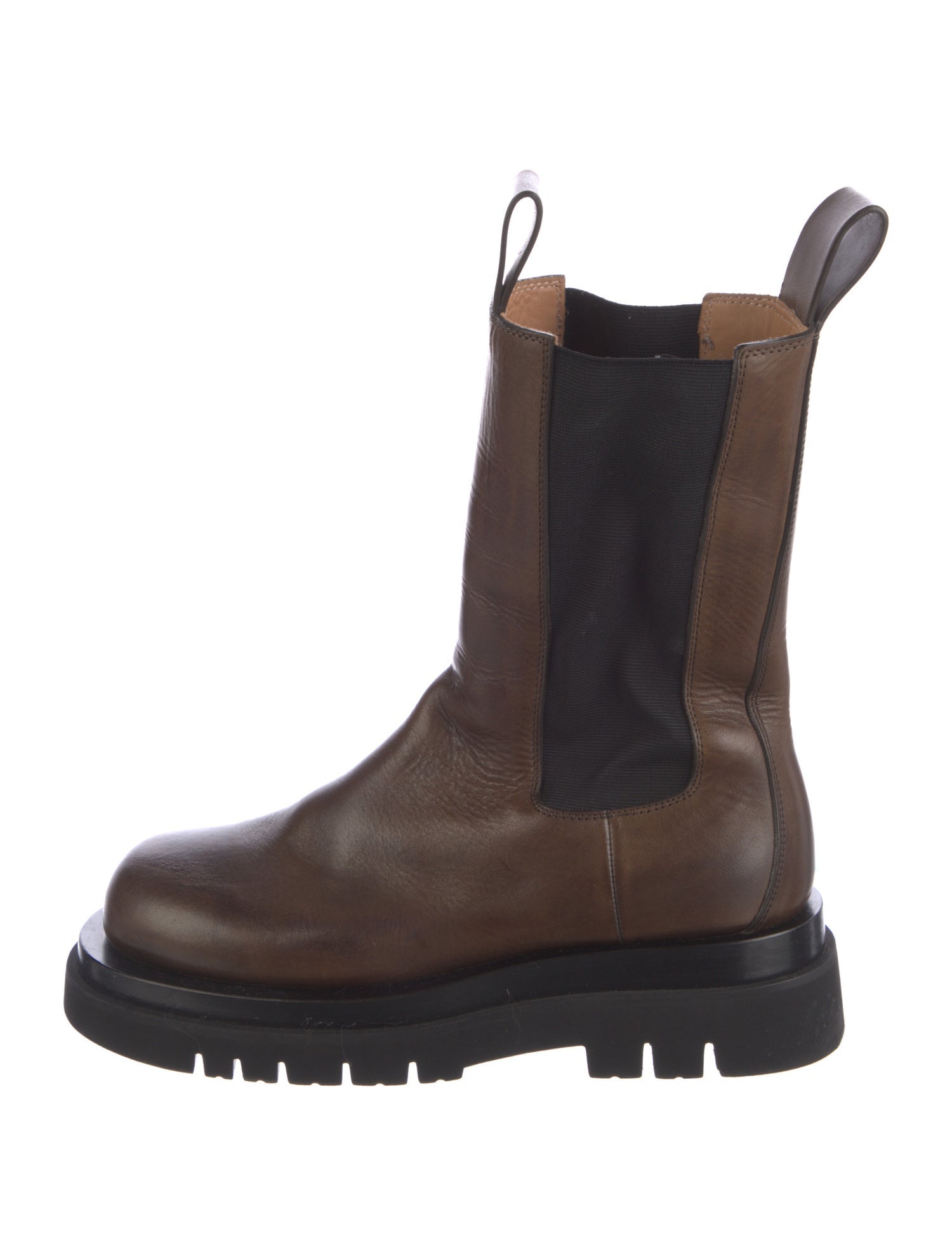 Bottega Veneta Chevron Leather Chelsea Boots