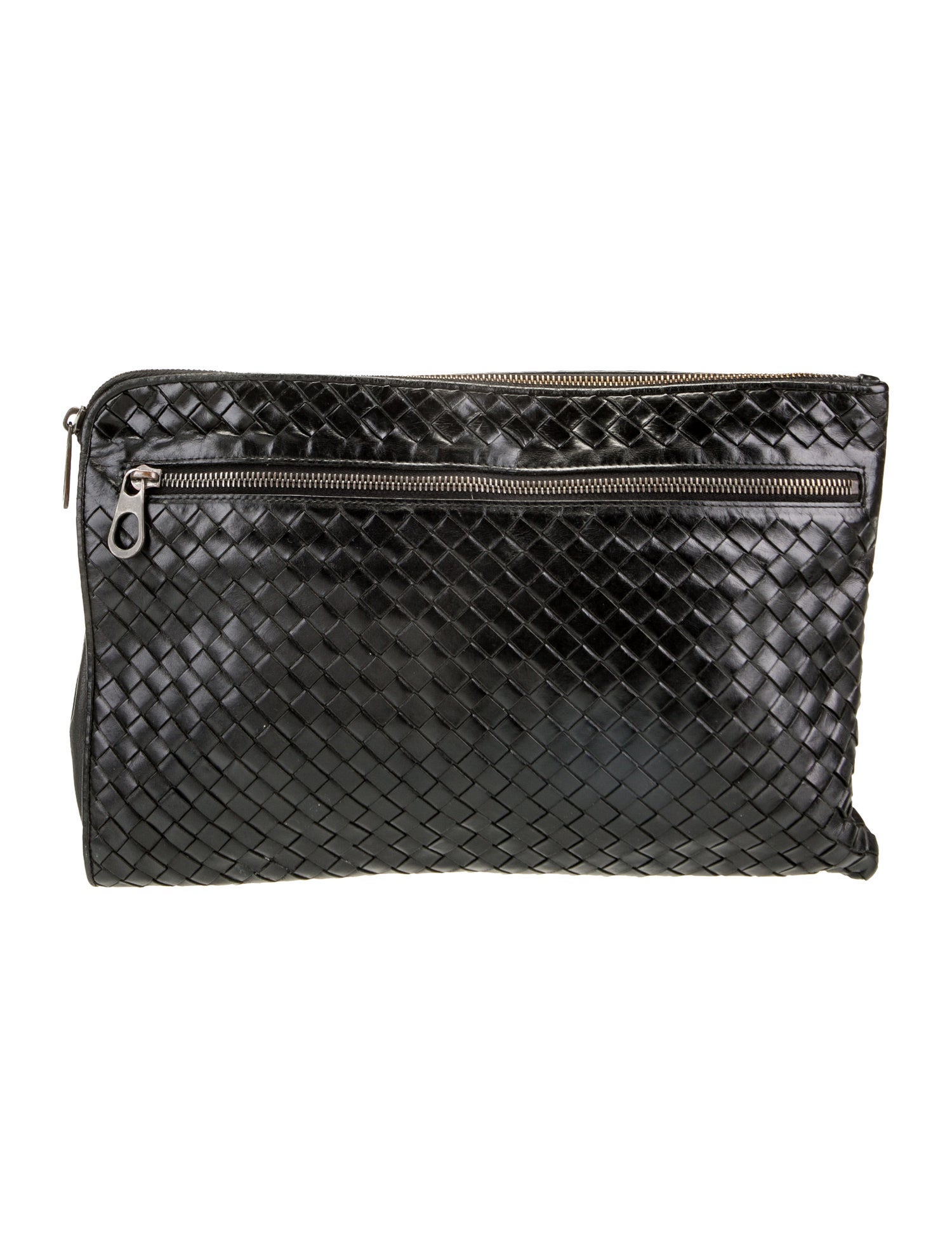 Bottega Veneta Intrecciato Leather Clutch Large