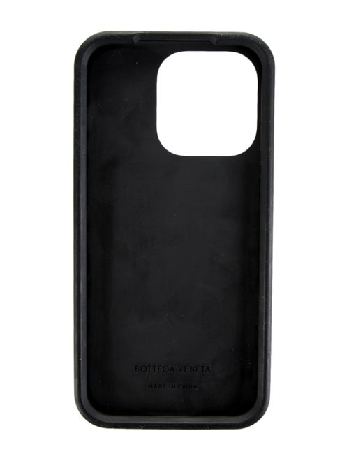 Bottega Veneta Black Pattern Printed iPhone Case 15 Pro