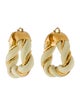 Bottega Veneta Leather Twist Hoop Earrings