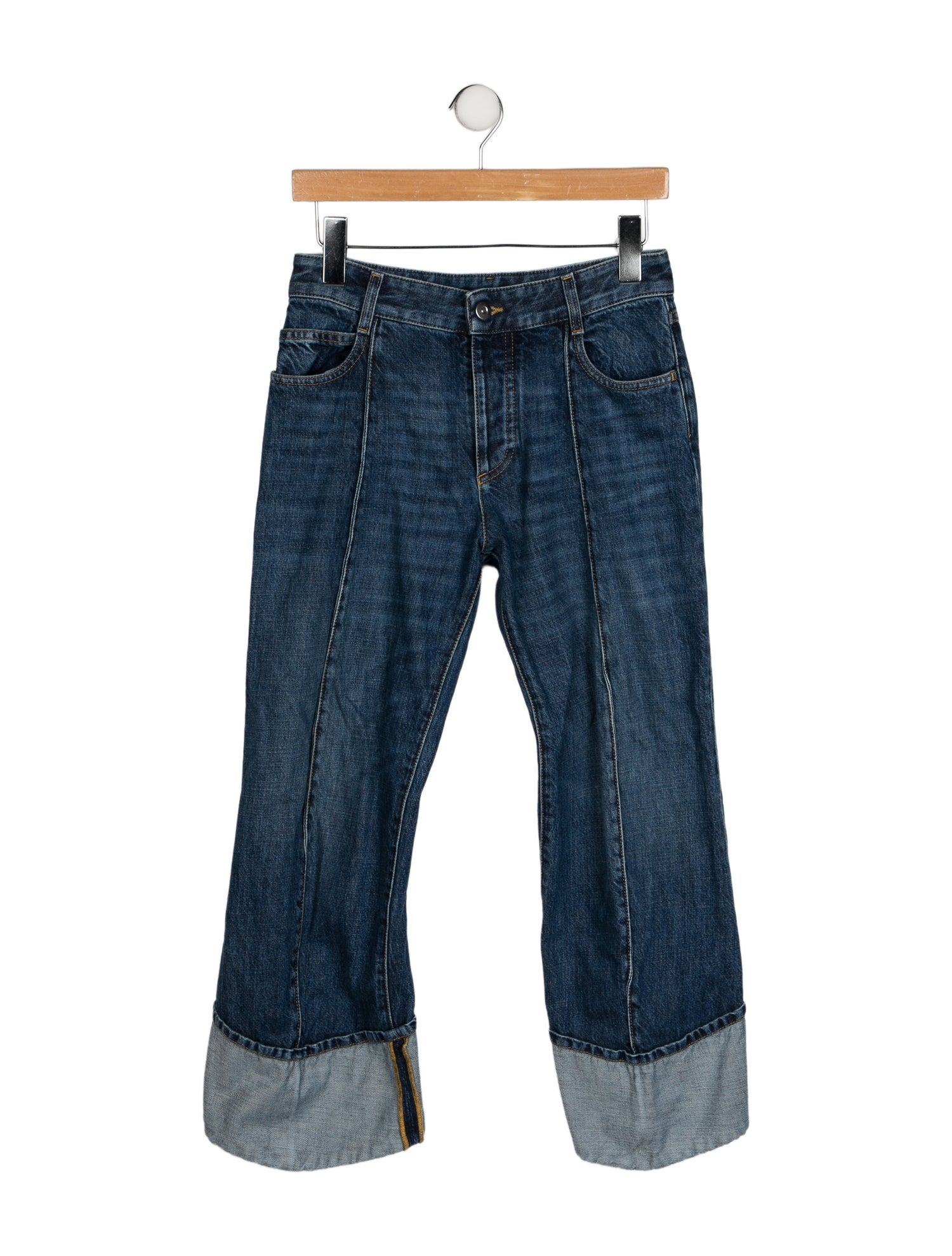 Bottega Veneta Mid-Rise Wide Leg Jeans